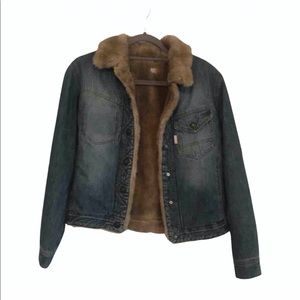 Paul Smith Faux Fur Denim Jacket